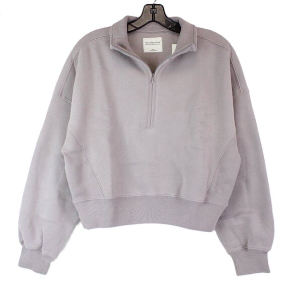 Abercrombie & Fitch Tops - NWT Abercrombie & Fitch Essential Sunday Half-Zip in Taupe Grey Size XS